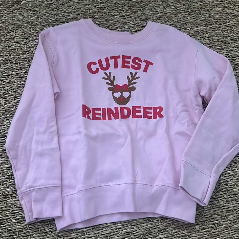 Boutique Christmas “cutest reindeer” sweatshirt. Size 5-6